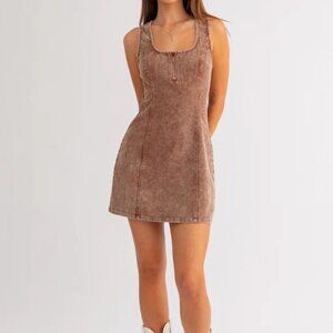 Coffee Shop Date Corduroy Mini Dress size large NWT Lithologie Co.